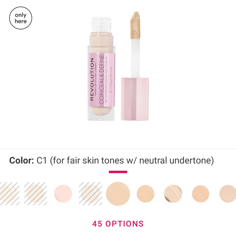 NWT Makeup Revolution Conceal & Define (Multiple)